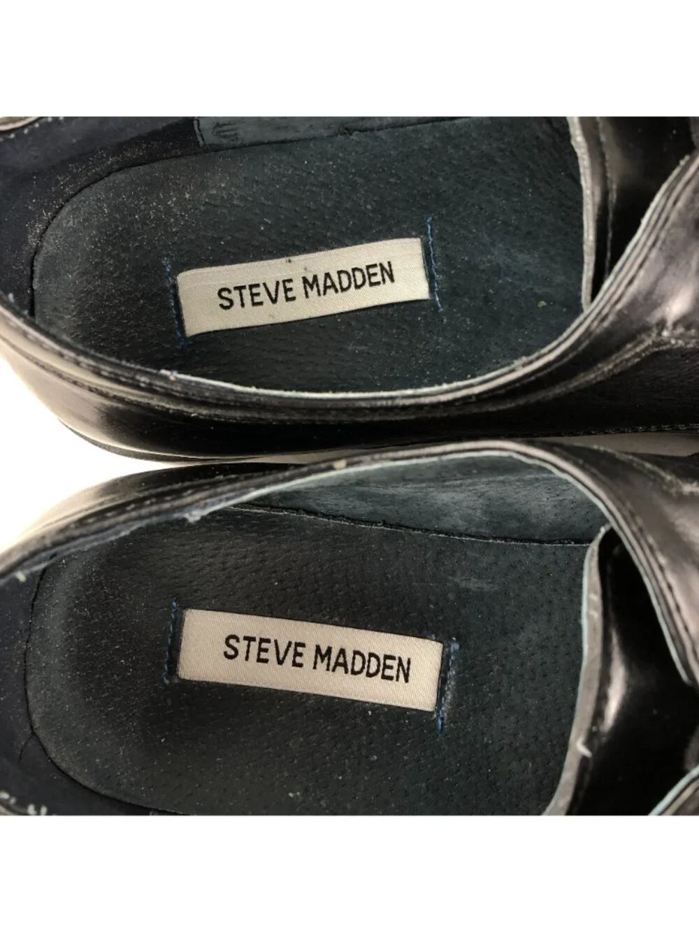 Steve Madden Men's Size 10.5M Minted Black Leather Lace-Up Oxfords Dress Shoes